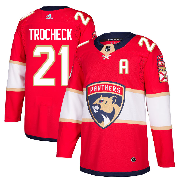 Men's Adidas Florida Panthers #21 Vincent Trocheck Red Stitched NHL Jersey Men's Adidas Florida Panthers #21 Vincent Trocheck Red Stitched NHL Jersey